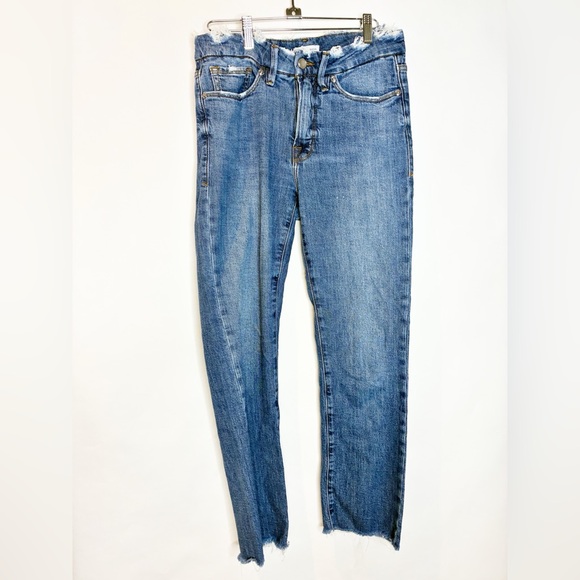 Good American Denim - Good American | Straight Raw Hem Jeans